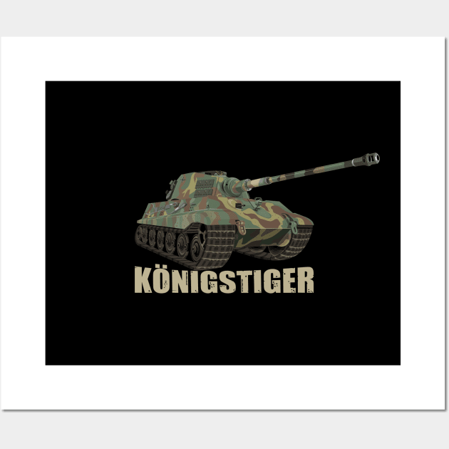 Tiger II Konigstiger Tank German WW2 King Tiger Tanks Panzer Gifts Wall Art by Battlefields